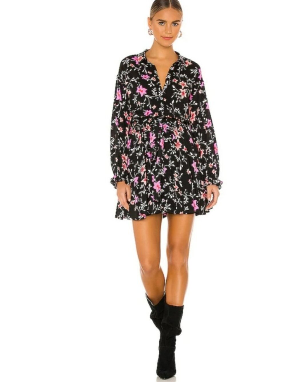 Free People Lighten Up floral mini dress size Large